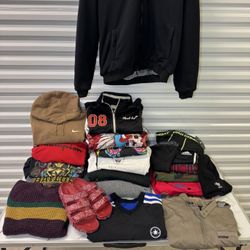 Men’s Hoodies Sweaters Jackets Accessories And MORE Bundle Lot