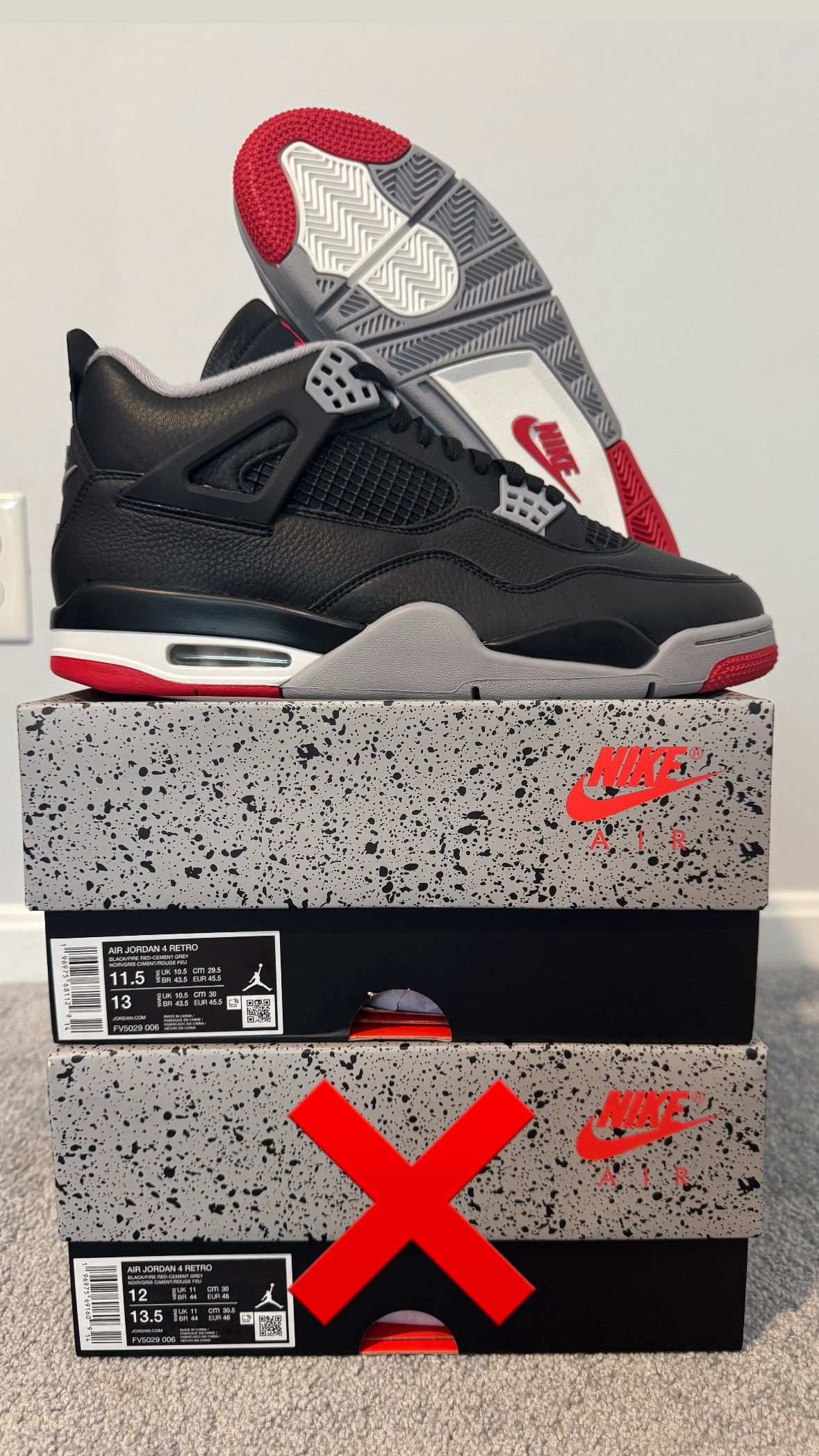 Jordan 4 Bred Reimagined 11.5M