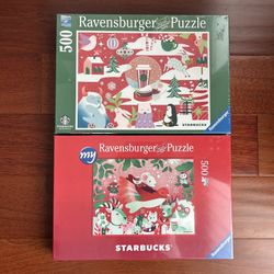 Ravensburger 500 Pieces Starbucks Rewards Christmas Holiday Jigsaw Puzzles