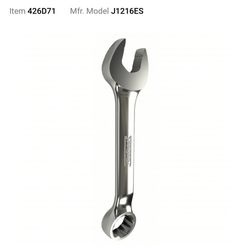 PROTO Stubby Combination Wrench – 1/2”, 12-Point Box End – Chrome Finish, Made in USA