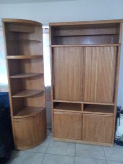 Fabric Loveseat with Throw Pillows/ living room corner section and entertainment center bedroom dresser set
