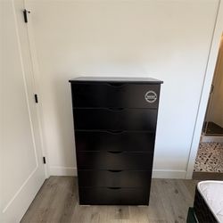 Black 6 Drawer Chest 