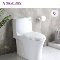 1/1.60 Gpf Dual-Flush One Piece Toilet, Water-Saving Elongated Comfort Height Floor Mounted, Soft Closing Seat, 1000 Gram Map Flushing Score Toilet XJ