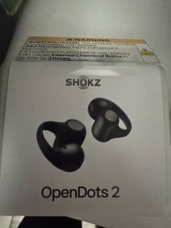 Shokz OpenDots 2 Open-Ear Clip-On Earbuds - Black - New Sealed