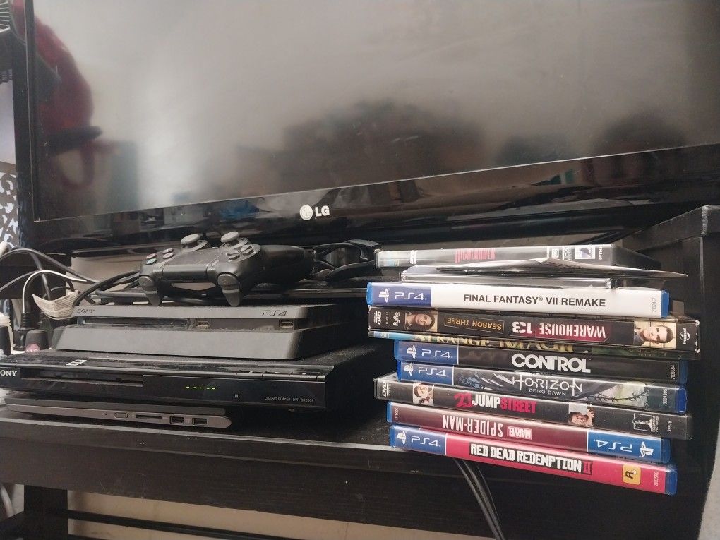 PS4 Console W/ Games And Controller