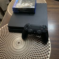 Ps4 Slim 1tb With One Controller And 3 Games 