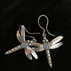 Sterling Silver Dragon Fly Earrings