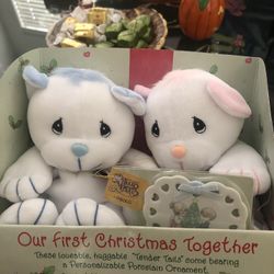 Rare Precious Moments Tender Tales Firist Christmas Teddies