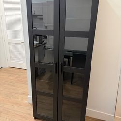 IKEA Brimnes Black Glass Door Cabinet