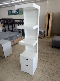 New White Shelf With Drawers