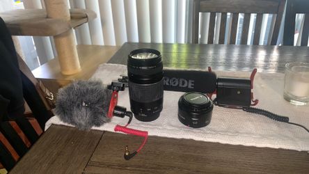 Rode videomic & videomicro/Canon lenses 75-300mm & 50mm