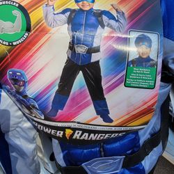 toddler 3-4t blue power ranger halloween costume new in package