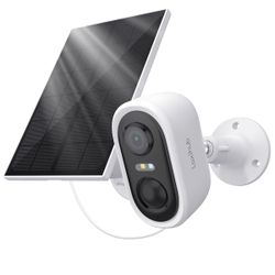 Solar Security Camera Outdoor, 2K/3MP Wireless Camera Surveillance Exterieur for Home Security, 5200mAh Rechargeable Battery Powered, IP65 Waterproof,