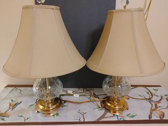 Crystal Cut 20" Table Lamps (bulbs not included)
