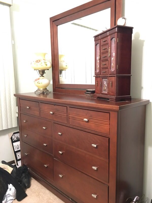 Dresser and mirror