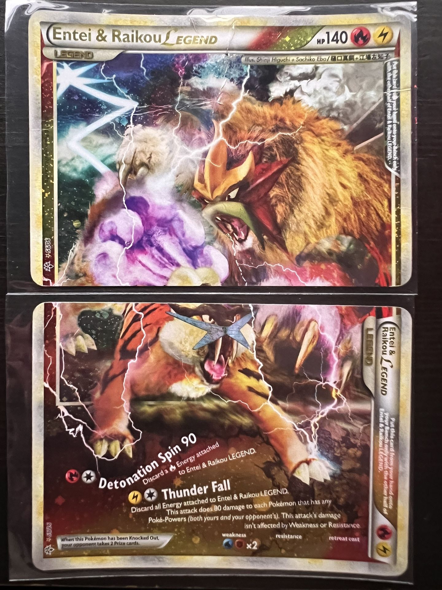 Entei & Raikou Pokemon Legends Cards (please Read Description)