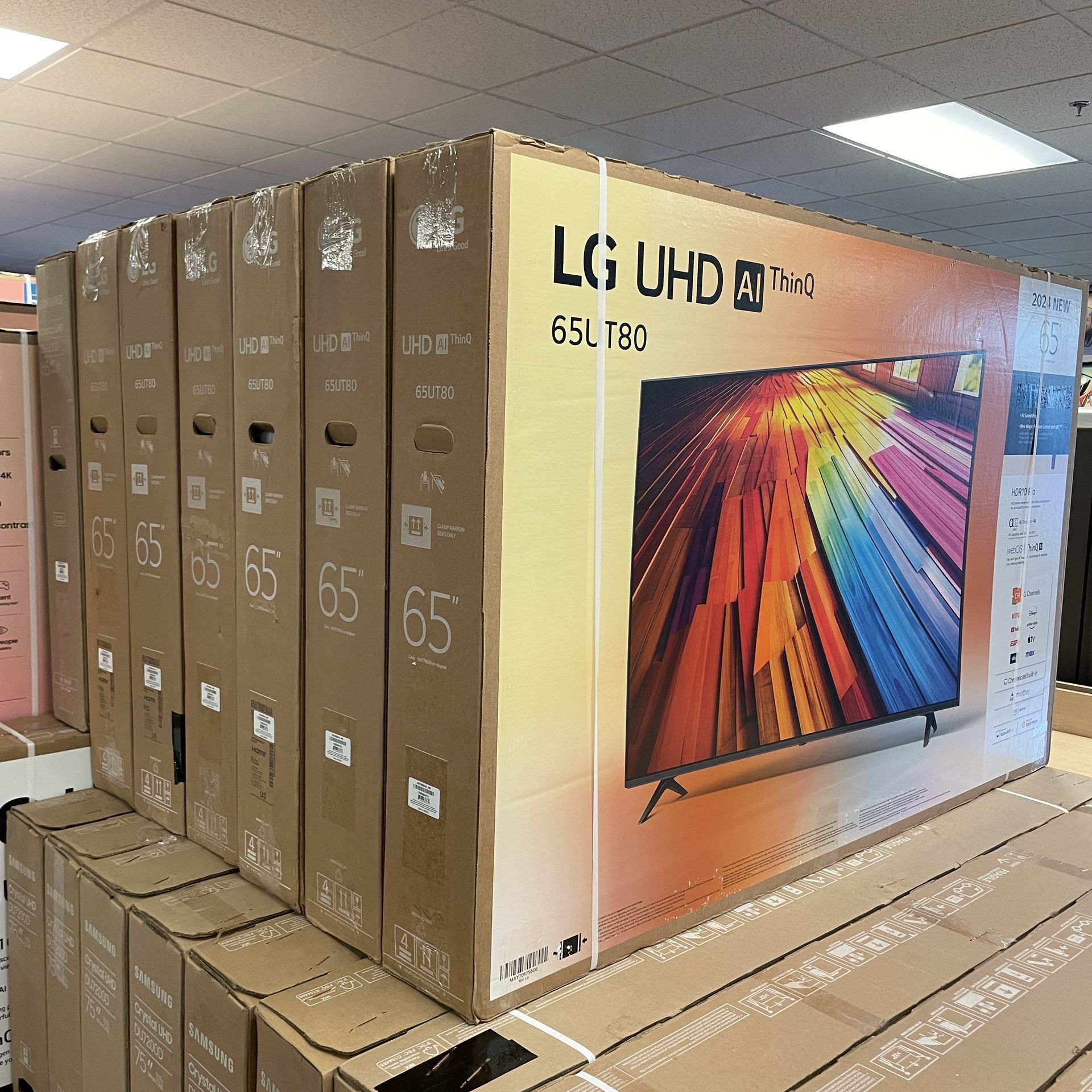 65” LG Smart TV 4K UHD HDR with Apple and Alexa Compatibility!