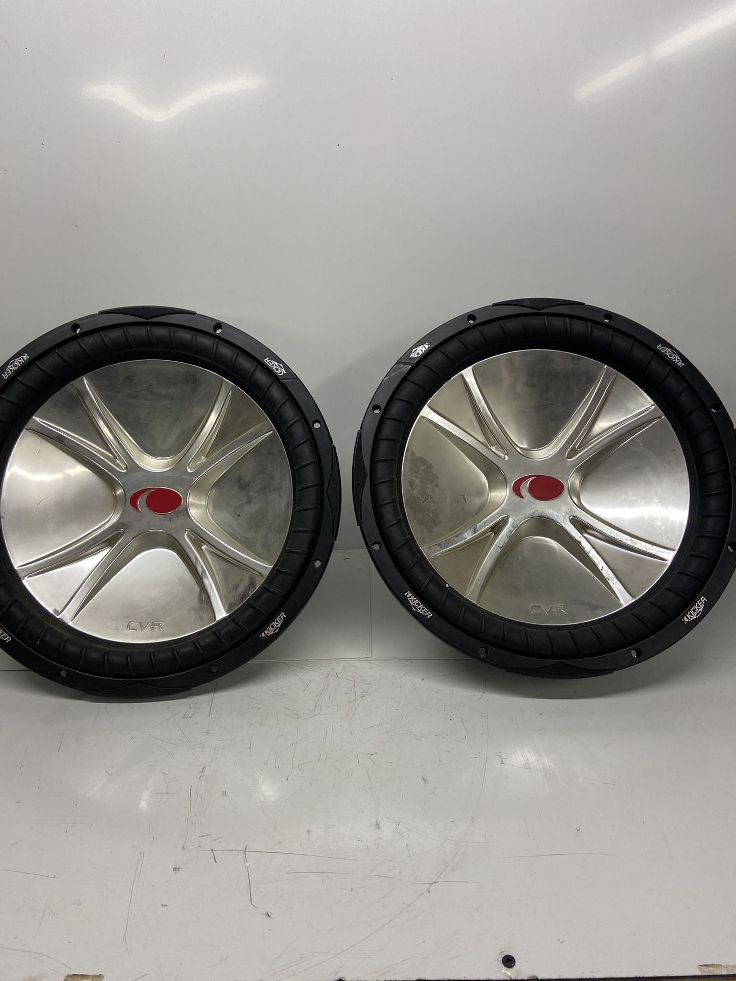 Set Of Used Kicker 15” CompVR Subwoofers