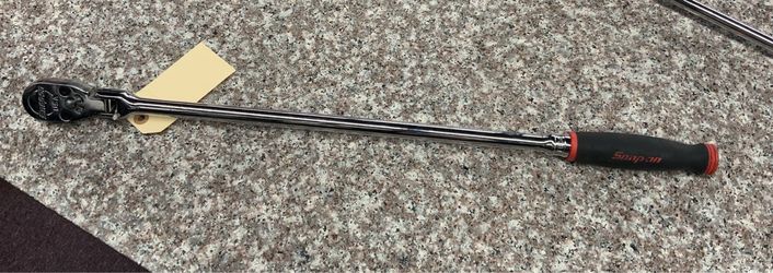 SNAP-ON 1/2" Drive Dual 80 Technology Soft Grip Long Handle Flex-Head Ratchet