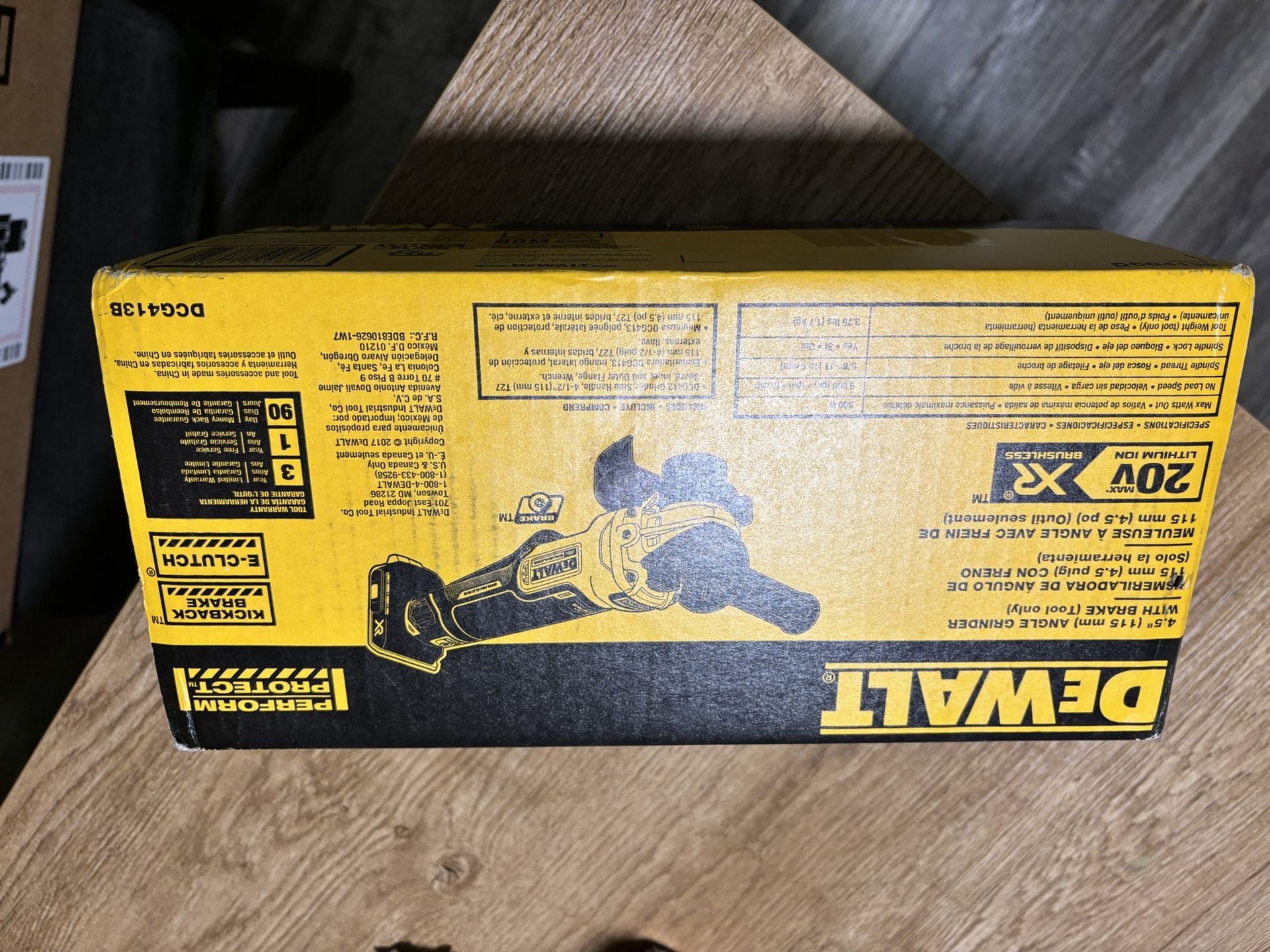 DeWALT DCG405B 2 0V MAX  XR 4-1/2" Angle Grinder with Kickback Brake (Tool Only)