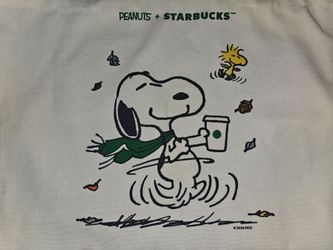 Peanuts 'Snoopy' Starbucks large tote bag