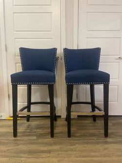 Blue bar chairs