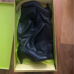 MaxStudio Black Leather Boots