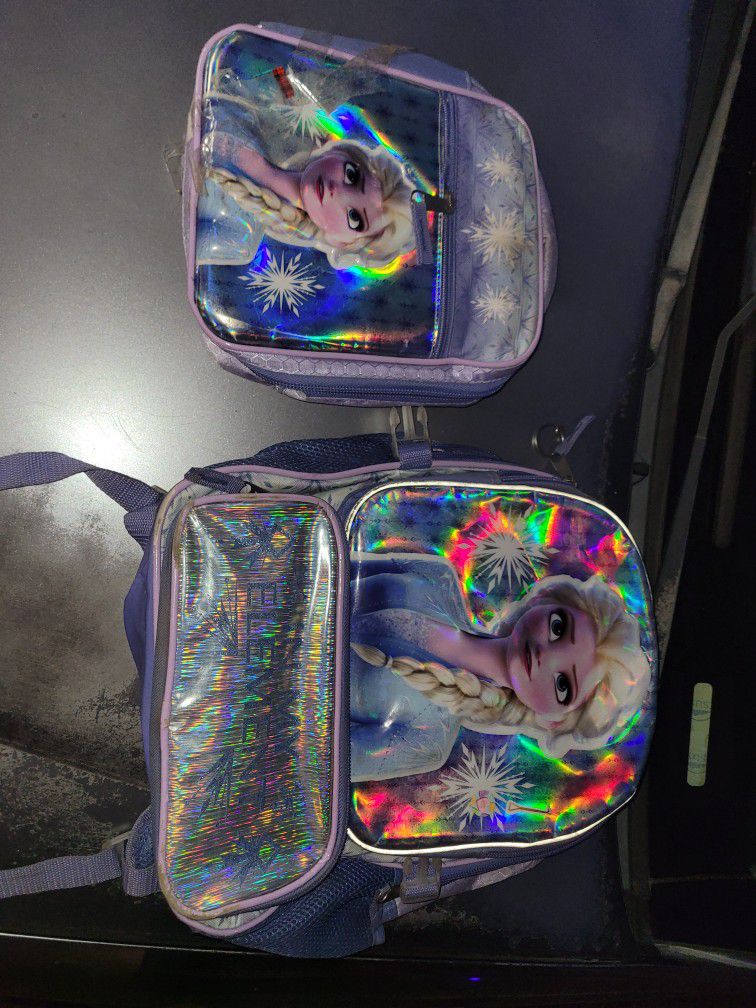 Elsa Back Pack And Lunch Box