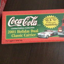 Coca Cola Limited Edition Collectible 2001 Holiday Dual Classic Carrier