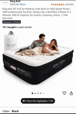 Air mattress size full 20 in $$70