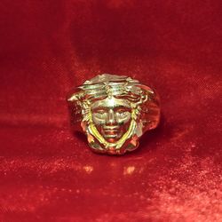10k Gold Medusa Head Ring