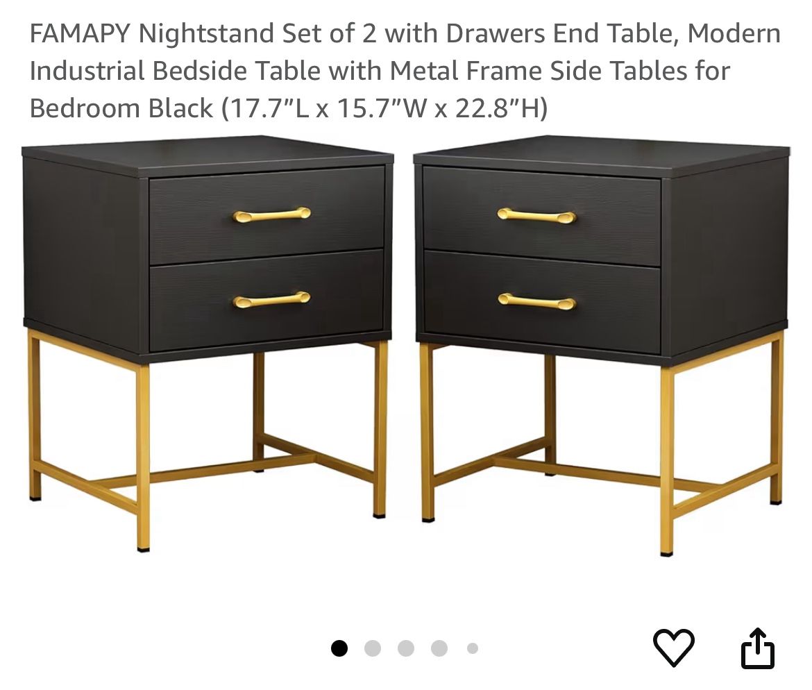 Black & Gold Modern Dresser + Nightstand Set Chic & Stylish! - www.benaras.co Black & Gold Modern Dresser + Nightstand Set Chic & Stylish! - www.benaras.co