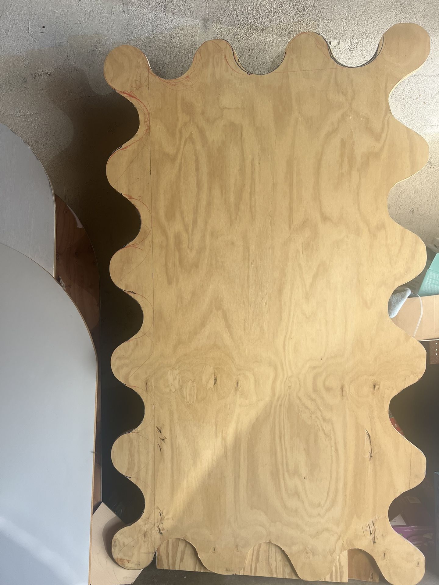 Wavy Backdrop Wall Wood