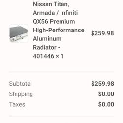 04-12 Nissan Titan/armada/qx56 Aluminum Heavy Duty Radiator