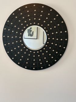 Cool Unique Modern Mirror Black and Silver Heavy Well Made