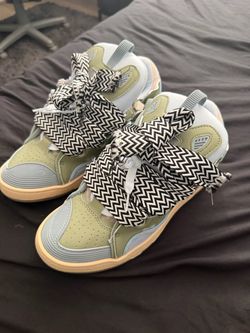 High-Top Sneakers with Chevron Laces