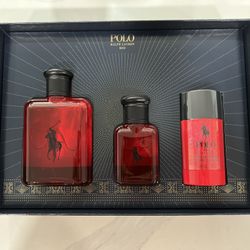 Polo Ralph Lauren Red Gift Set (3-Piece) NEW 🔥