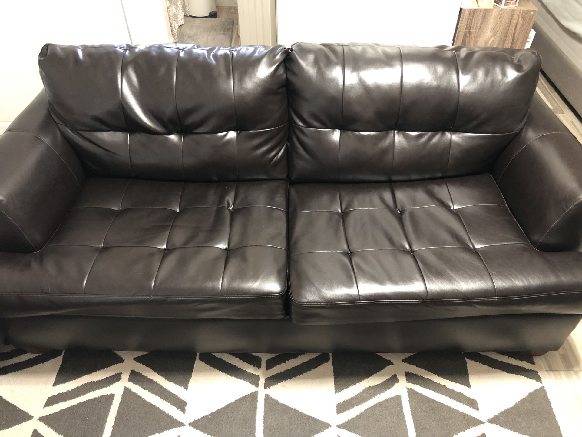 Pull Out Leather Couch / Sofa (gently Used) Needs To Go ASAP