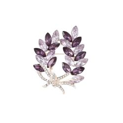 Purple Olive Branch Brooch 