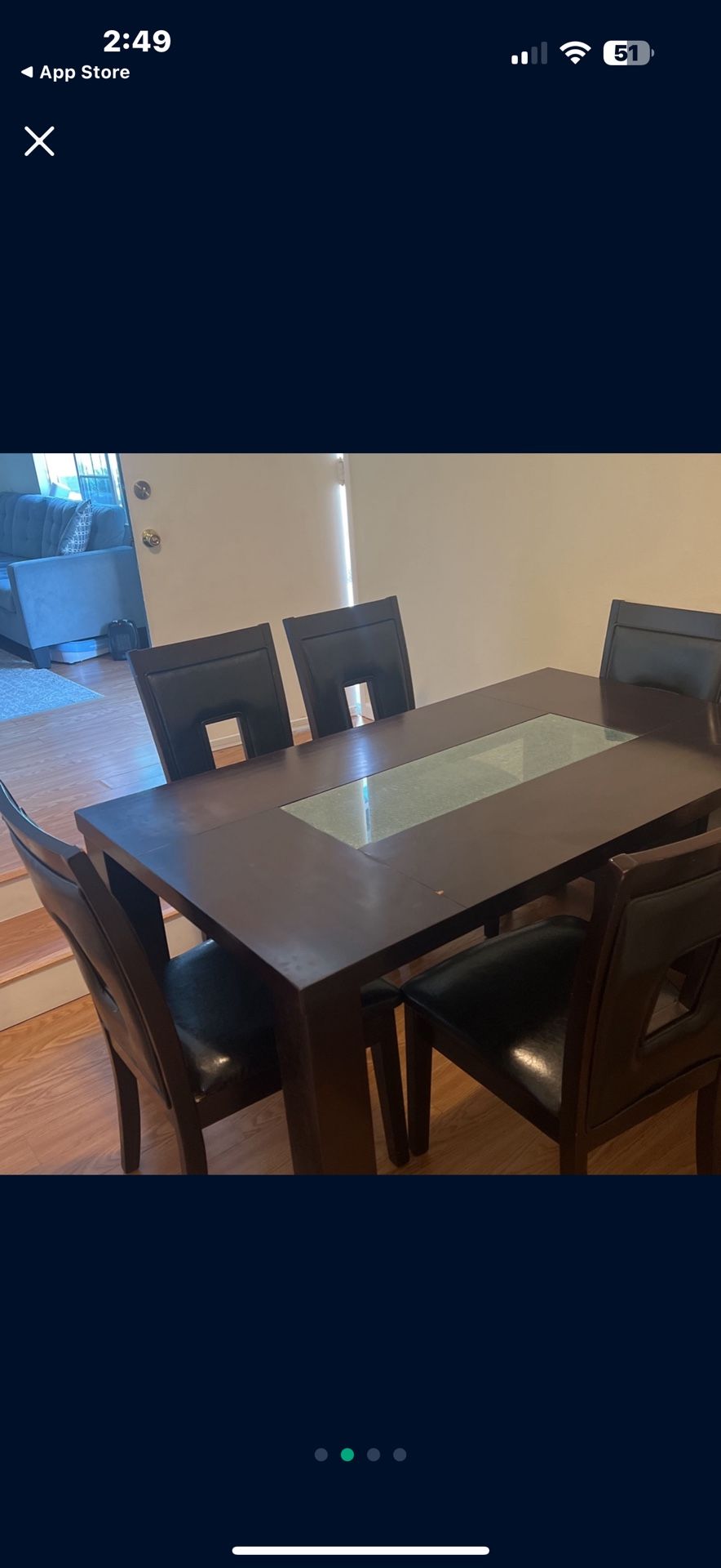 Dining Table With Six Matching Chairs