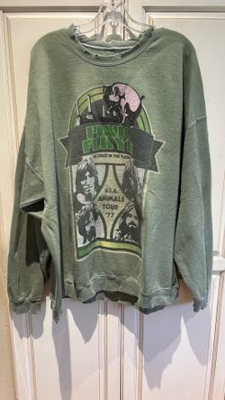 Urban Outfitter Pink Floyd distressed green sweatshirt oversized might be 1X
