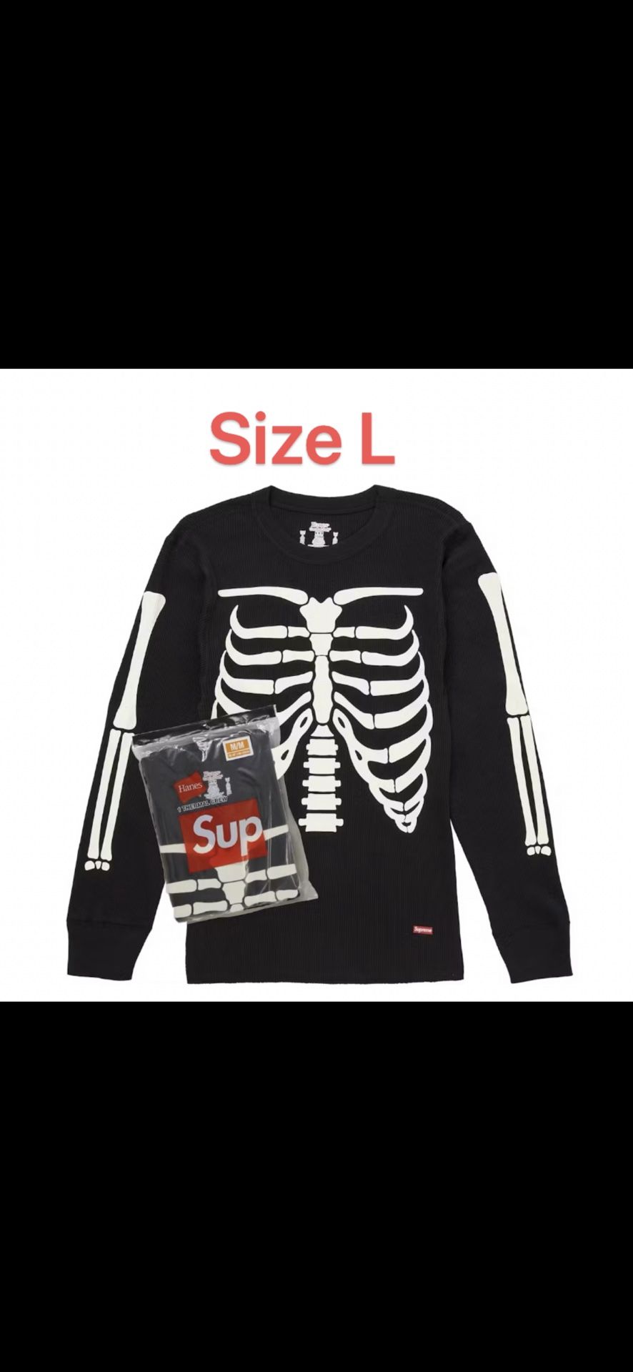 ✅In Hand-Supreme Hanes Thermal Shirt Size L