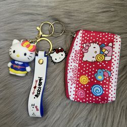 Hello Kitty Keychain With Coins Purse 