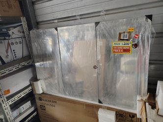 Medicine cabinet large tri view 48 w x 30 h frameless surface mount