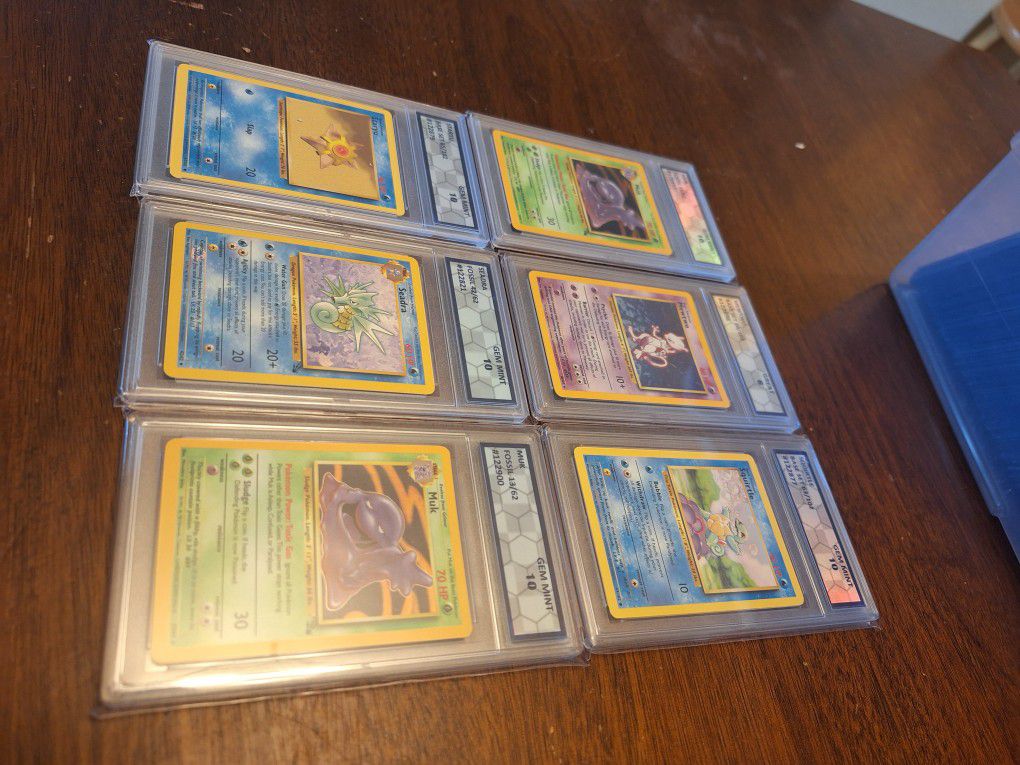 Pokemon Cards Base Set And Fossil Get GRADED PFG