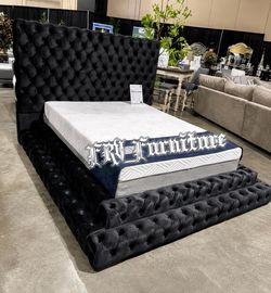 New QUEEN BED FRAME WITH MATTRESS