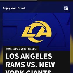 Rams vs Giants Ticket