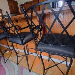 4 High Kitchen Bar Chairs