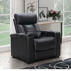 Larson Power Reclining Home Theater Chair With Tray