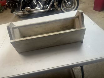 White Wooden Toolbox Decor